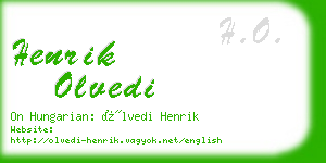 henrik olvedi business card